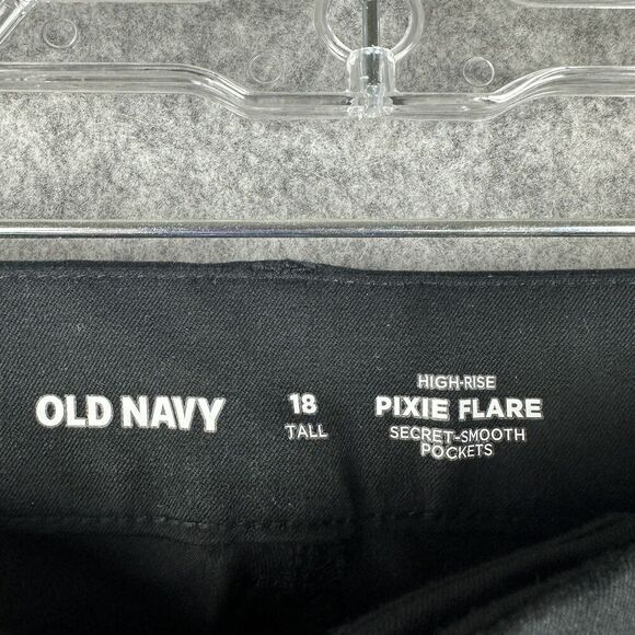 Old Navy High Rise Pixie Flared Pants Womens 18T Tall Secret Smooth Pockets NEW - Picture 13 of 14